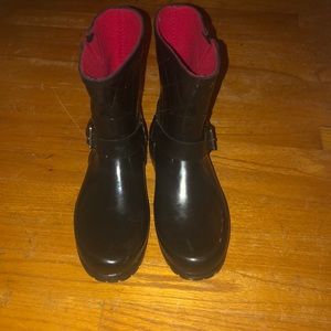 SPERRY black short rain boots